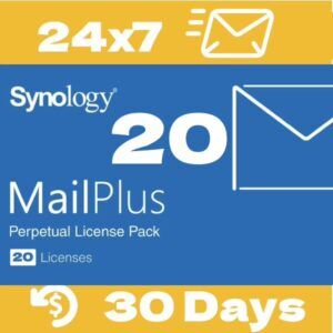 Licencia Synology MailPlus_24x7_30D_Devolución_MP20_Amarillo Synology-MailPlus-License-Pack-MP20